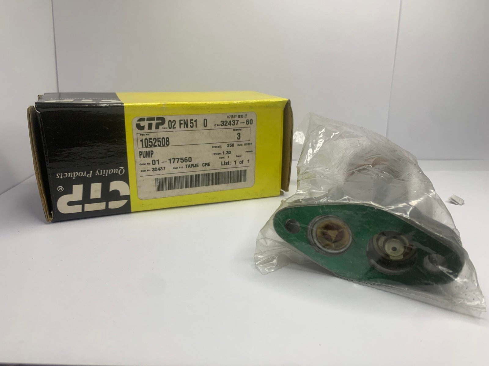 1052508 PUMP CTP original para maquinaria pesada