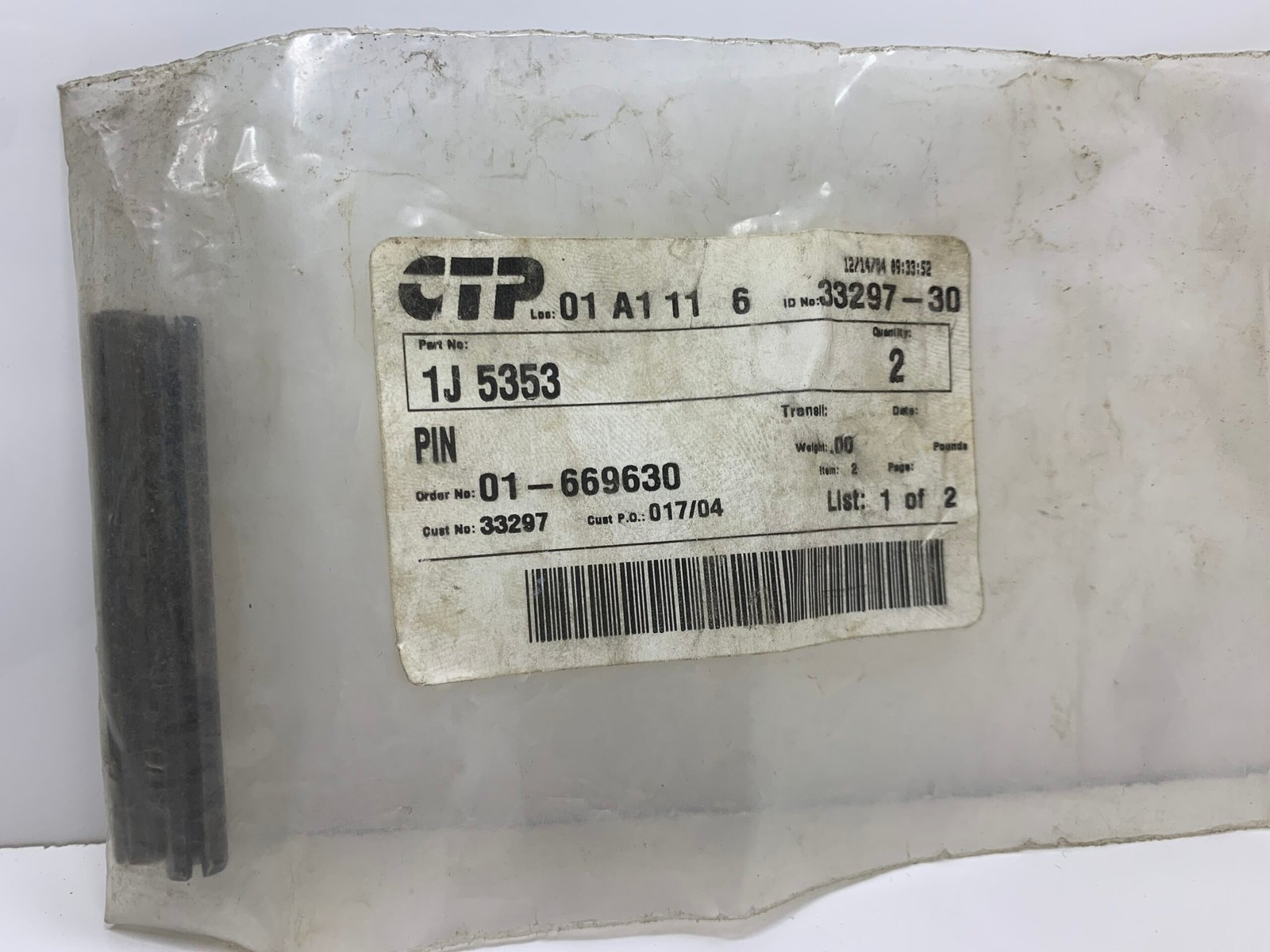 1J5353 PIN CTP original para maquinaria pesada