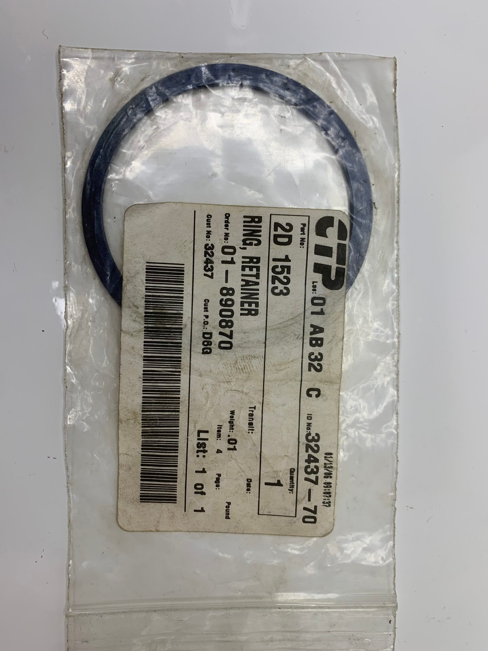 2D1523 RING-RETAINER CTP original para maquinaria pesada