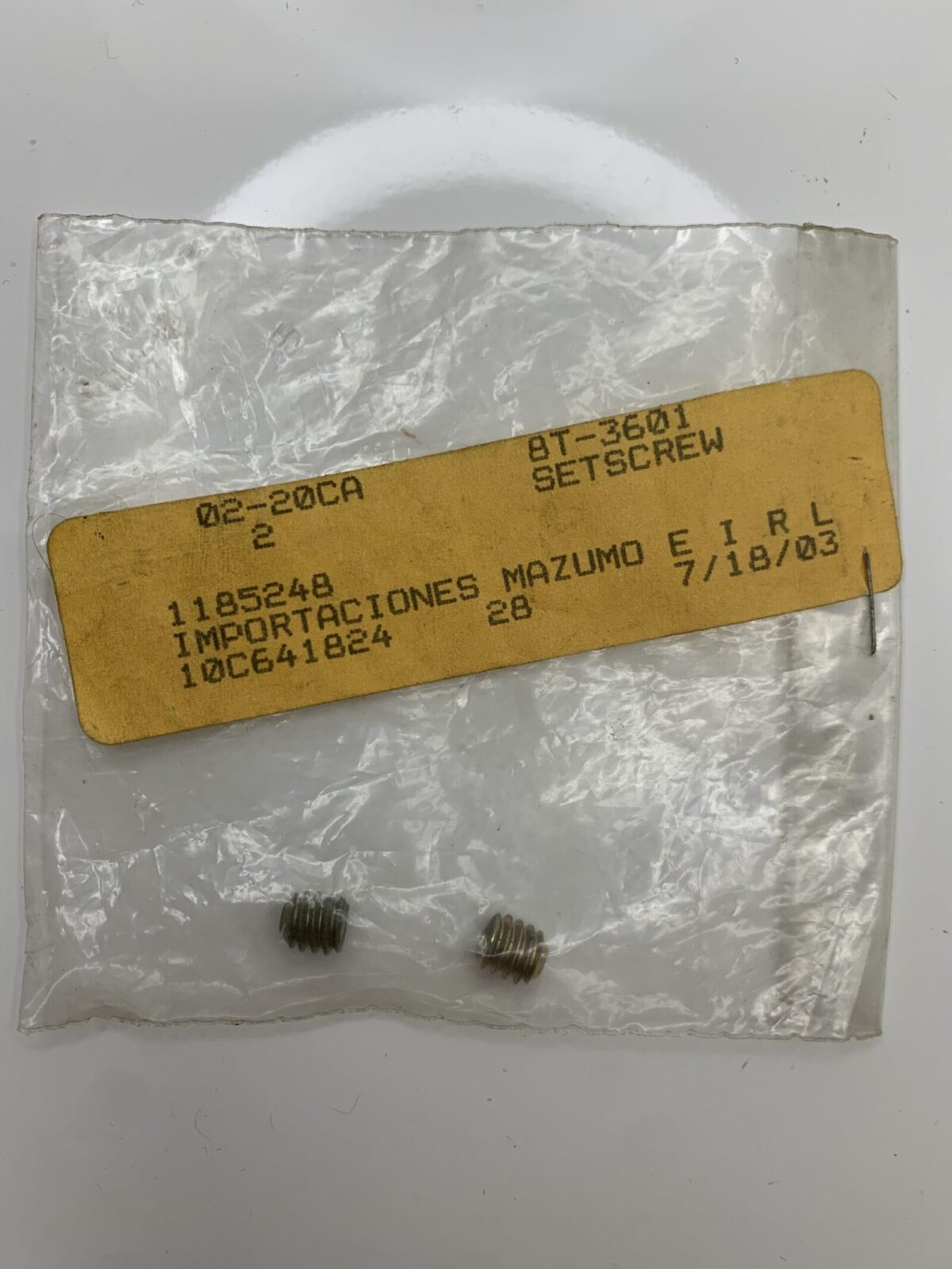 8T3601 SETSCREW CTP Original para Maquinaria Pesada