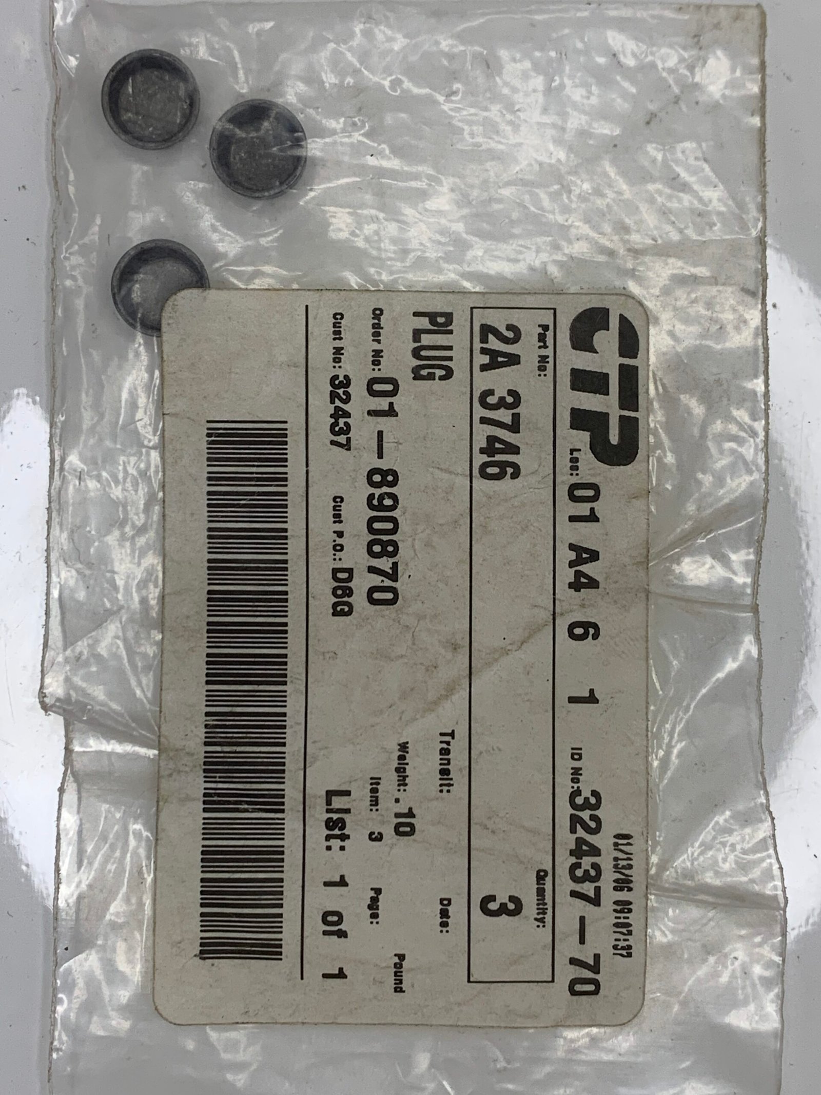2A3746 PLUG CTP original para maquinaria pesada