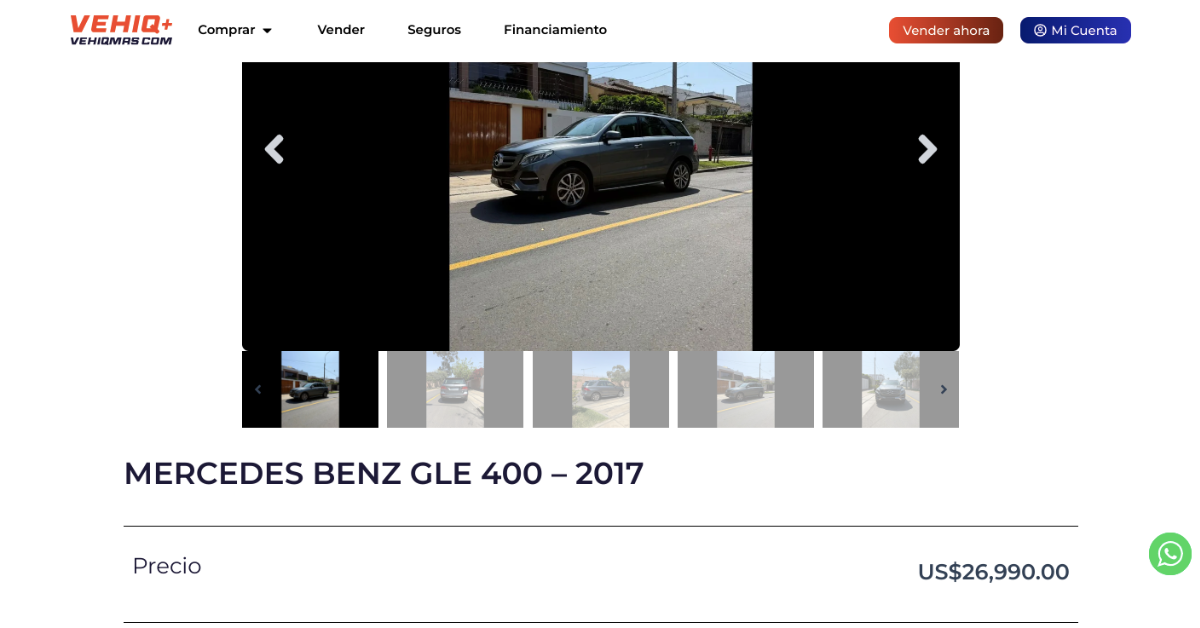 Precio auto usado Perú