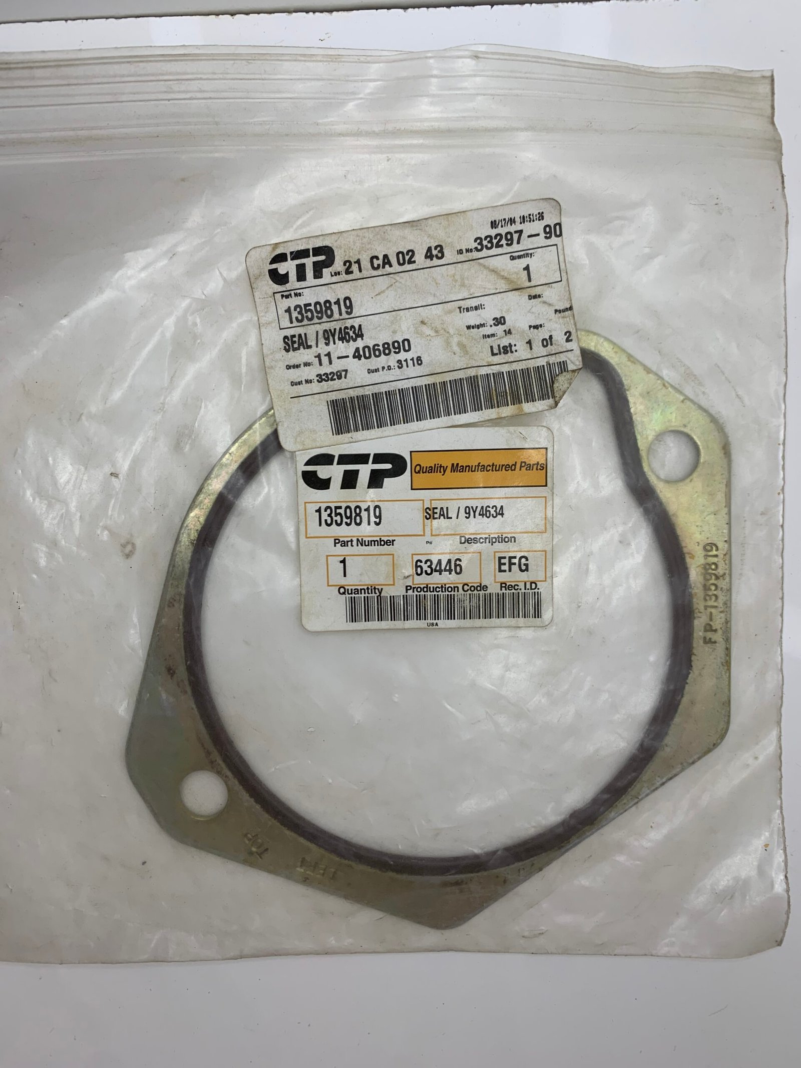 1359819 SEAL 9Y4634 CTP original para maquinaria pesada