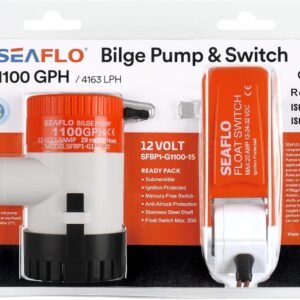 Bomba de sentina marina SEAFLO 1100 GPH 12V para embarcaciones